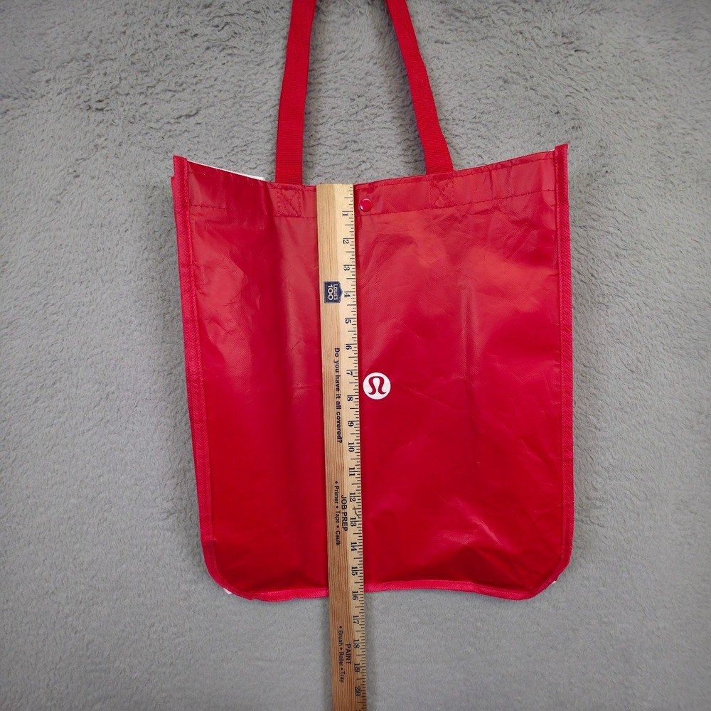 Lululemon Tote Lot of 2 Red White Christmas Holiday Reusable Shopping Gym Yoga - Picture 13 of 16
